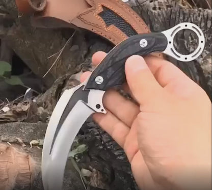 Mirrored Sheen Karambit Fixed Blade Knife