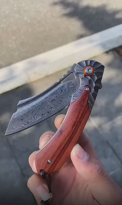 Cloud Wing VG10 Damascus Folding Knife
